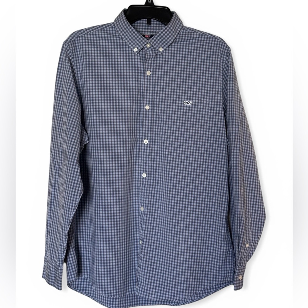 Vineyard Vines Blue Gingham Button-Down Shirt